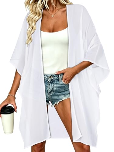 Image of Women's Kimono Beach Cover up for Summer Bathing Suits Cardigans Casual Loose Swimwear 2026