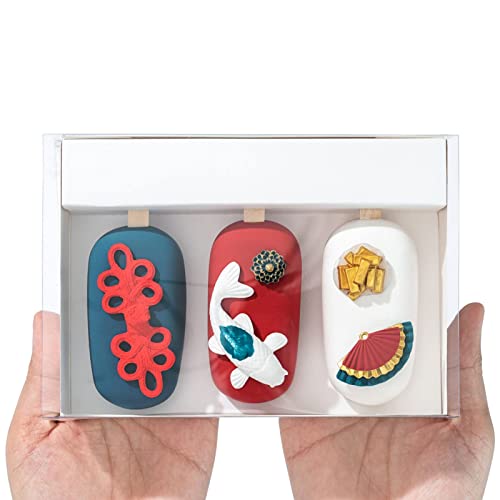 RomanticBaking Kuchenboxen, transparent, mit Einsatz, für 3 Kuchen, 16,5 x 12,2 x 4,6 cm, 25 Stück Cover