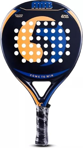 Femti Racchetta da paddle in 100% fibra di carbonio, racchetta da paddle professionale per adulti, leggera e resistente, ultra morbida in schiuma EVA, perfetta per principianti e giocatori di tutte le