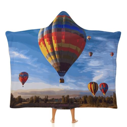 Couverture à capuche montgolfière thermique et douce pour l'hiver - 2