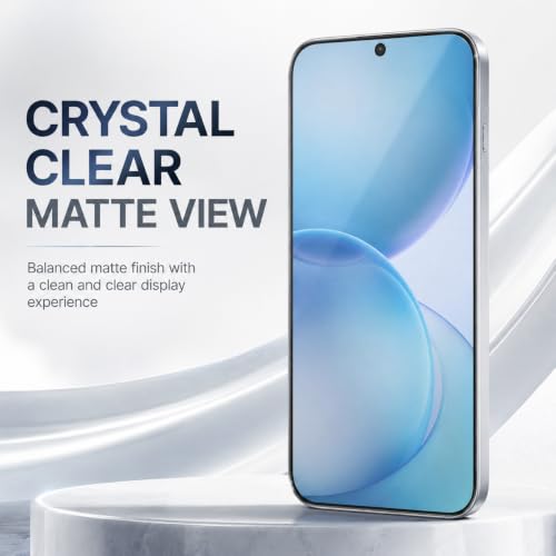 Image of FIRST MART Matte Anti-Glare Tempered Glass for Oppo Reno 16c With Installation Kit | Military-Grade Gaming Screen Protector & Cable Guard | Edge to Edge Coverage | Black