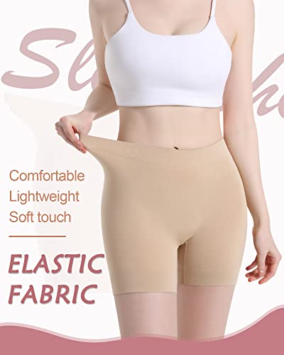 Image of Reamphy Slip Shorts for Under Dresses,Women Smooth Boyshorts Panties Comfortable Soft Anti-chafing Shapewear Shorts