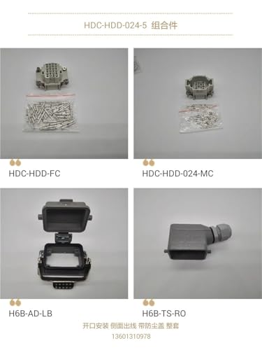 Conector rectangular HDC-HDD-024-FC/024-MC industrial resistente al agua 5