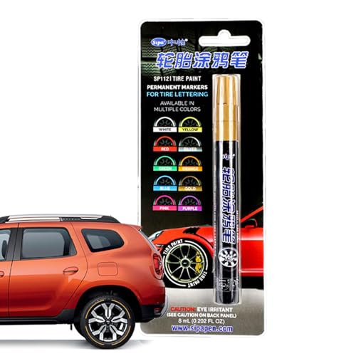 Chalk Marker - Tire Marker Paint Pen | 3mm Waterproof Car Tire Pen Colorful Paint Pen Tire Permanent Tire Marker Pen Car Tyre Pen Smooth Ink