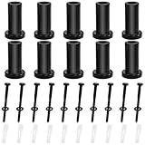 Peohud 10 Set Barn Door Spacers, 2' Sliding Barn Door Hardware Kit, Heavy Duty Replacement Wall Spacers with Lag Bolts Wall Anchor for Connecting Track Connection Device