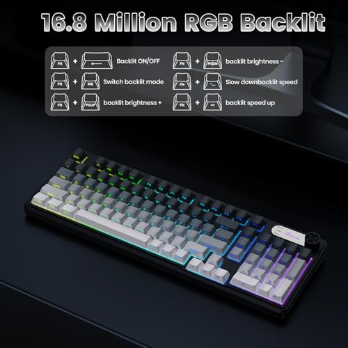 Teclado Gamer G98X Wireless Membrana RGB 2.4GHz USB-C miniatura 3
