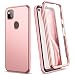 Produktbild SURITCH Kompatibel mit Google Pixel 4a 4G Hülle Stylisch Muster 360 Grad Handyhülle mit integriertem Displayschutz Schutzhülle Robust Cover für Google Pixel 4a 4G 5.81 Zoll - Rose