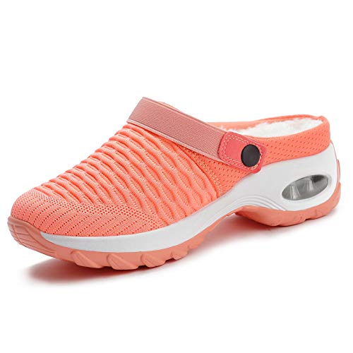 Image of Trsorini Mules Clogs for Women Summer Air Cushion Platform Mesh Mules Sneaker Sandals for Female Lightweight Beach Shoes Outdoor Slippers Walking Shoes