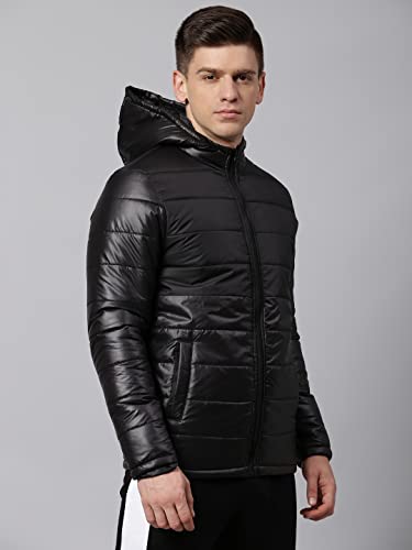 Image of Dennis Lingo Men's Polyester Regular Full Sleeves Solid Puffer Jacket - Lightweight, And Water-Resistant, Casual Winterwear