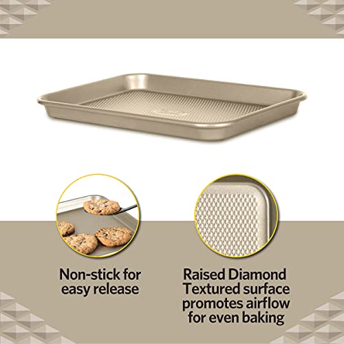 Glad Premium Nonstick Cookie Sheet – Heavy Duty Baking Pan with Raised Diamond Texture, Small - image 2