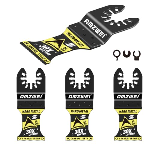 AMZWEI 4PCS TiCN Carbide Oscillating Tool Blades 1-3/4”