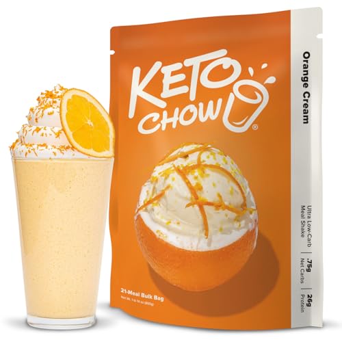 Keto Chow Orange Cream - Keto Meal Replacement Shake Powder