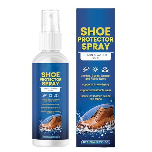 Spray protecteur de chaussures – Nettoyant pour tissu imperméable, solution d'entretien doux, formule anti-taches de cent millilitres soutenant le blindage | Pantoufles en toile de cuir en caoutchouc