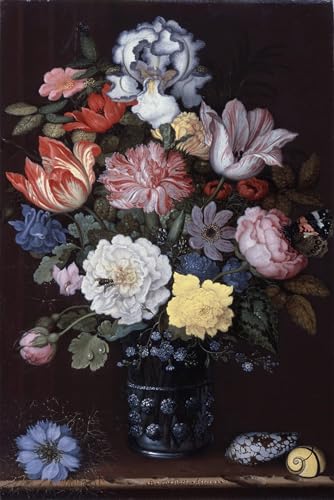 Tableaux Peinture sur Toile Nature Morte Floralecoquillages 60x90cm SERENDIPITP Deco