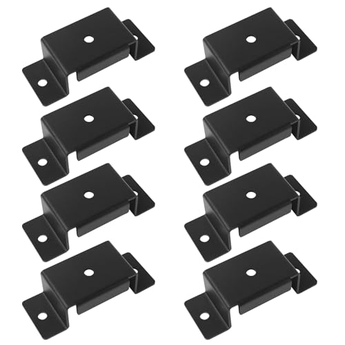 XZWMY 8Pcs Trailer Stake Pocket Bracket for 2 x 4 Lumber Heavy Duty Q235B Steel Utility Trailer Pocket Trailer Rail Brackets for Installing On Flatbed Trailers Box Trailers and Trucks