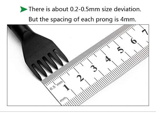 Image of Generic Steel Leather Craft Diamond Chisel Stitching Hole Stitching Punch Tool 4mm 1 2 4 6 Prong
