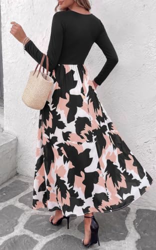 KIRUNDO Women's Long Sleeve Boho Floral Flowy Fall Maxi Dress - image 4