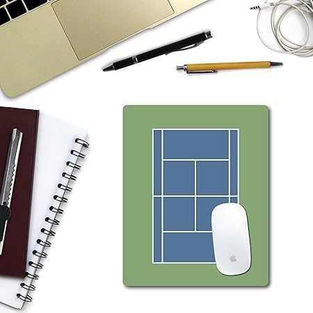 Racquet Inc Tennis Court Mouse Pad – Green Desk Mousepad with Fabric Surface – Tennis-Themed Office Accessory for Work or Gaming – Compatible with Optical and Laser Mice - Image 4
