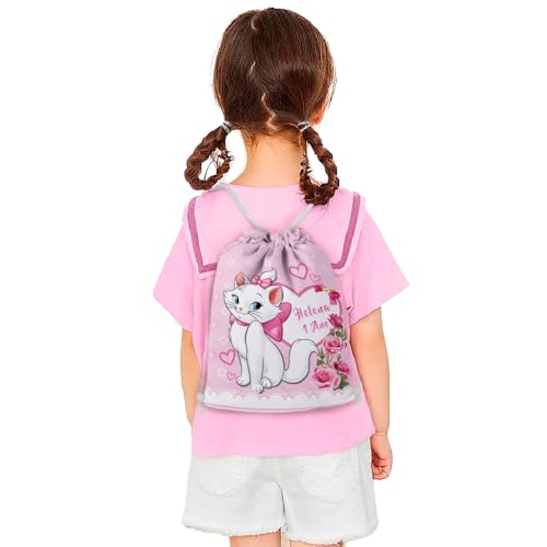 Mochilinha Bag Infantil Personalizado com Nome e Idade Gatinha Marie (Mochilinha 20x30, Unidades, 01)