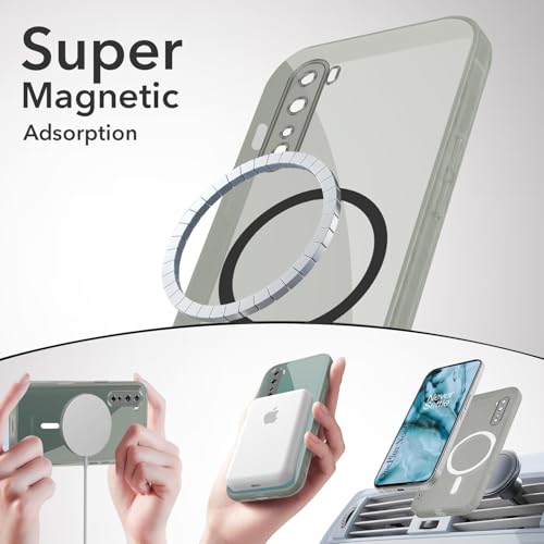 Image of Jkobi Lifetime Anti-Yellow MagSafe Compatible Clear Back Cover Case for Oneplus Nord 5G (Sleek Hard Crystal | Shockproof and Camera Protection)