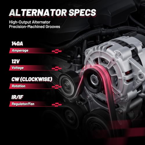 Image of BDFHYK 140A Alternator for Audi TT Quattro 2.0L L4 2011-2014, 115547