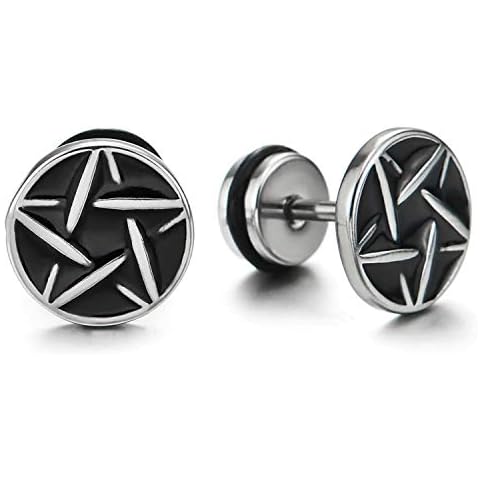 10MM Pendientes Estrella Pentagrama Círculo Cover