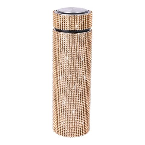INSTOME Bling Water Bottle,Rhinestone Tumbler Cup,Diamond Glitter Tumbler,Insulated Bling Water Bottle for Christmas Halloween(17oz) Cover
