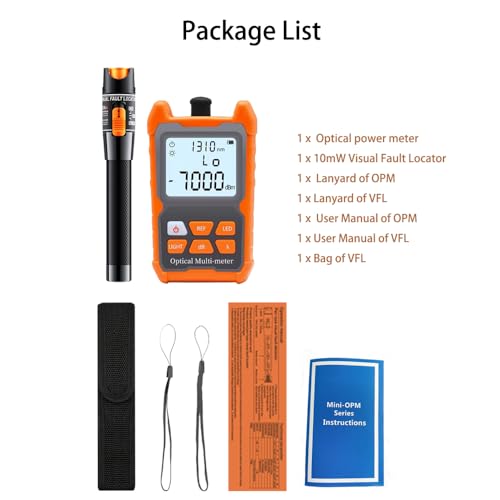 10 mW Visueller Fehlerfinder, Photometer aus Glasfaser, FTTH -70 dBm bis +6 dBm, Glasfaser-Tester