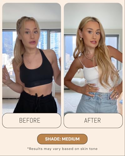 medium tanning mousse 7oz - made in the usa - streak-free fast-absorbing lightweight vegan sunless tanner for all skin types