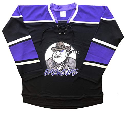 Brewsers Hockey Jerseys - We are Ready to Customize with Your Name and Number (Black, Adult XXL)