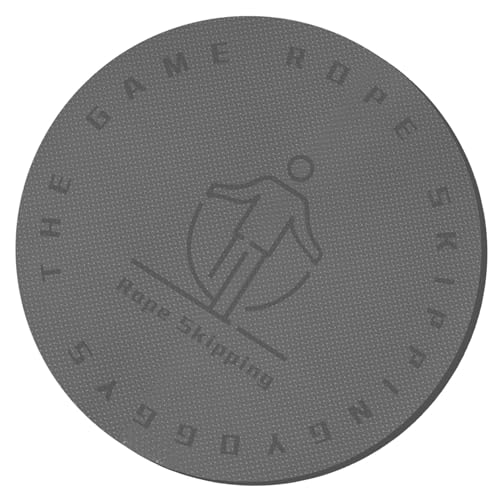 Generic Non-Slip Indoor/Outdoor Jump Rope Pad - High Density Workout Shock Absorption - Round Exercise Mat - Thick Home Gym Flooring