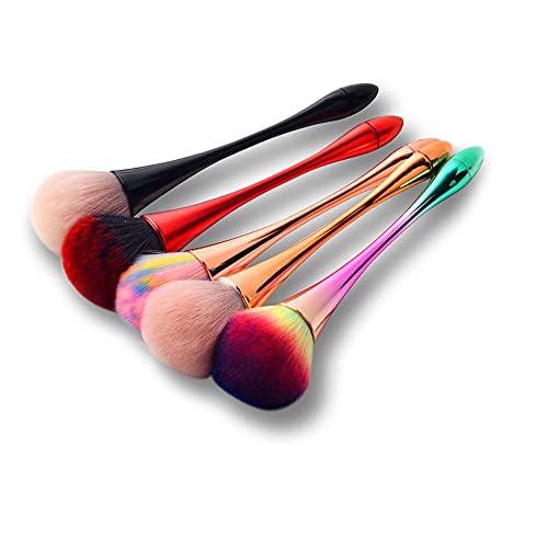 Nail Art Dust Brush Colorful Nail Brush Remover Cleaner For Acrylic & UV Nail Gel Powder Rhinestones Makeup Foundation (6 Color)