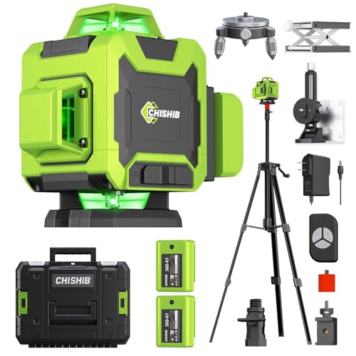 WEIDDW Laser Level 360° Green Cross Line Self Leveling Laser Measuring Tool