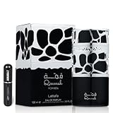 Perfume Qimmah for Men Original 100ML, Perfume Árabe de Hombre Larga Duración, Eau da Parfum, Incluye Atomizador 5ML, Fragancia Masculina Oriental Amaderada con Notas de Oud, Lavanda y Vetiver (Men)