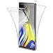 Produktbild NALIA 360 Grad Hülle kompatibel mit Samsung Galaxy Note 9, Full-Cover vorne hinten Rundum Handyhülle Doppel-Schutz, Dünn Ganzkörper Case Silikon Transparenter Displayschutz Bumper, Farbe:Transparent