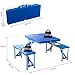 Outsunny Mesa Maleta de Camping Plegable Portátil 4 Asientos y Agujero Sombrilla...