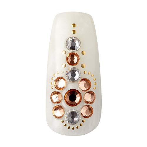 KISS Masterpiece One-Of-A-Kind Luxe Mani, Long Length, Premium Acrylic Fake Nails, Style “Roses And Gold”, with Gel Nail… - Image 4