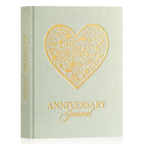 Lanpn Wedding Anniversary Journal Book, Linen Dating 1st to 70th