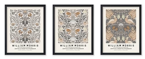 Poster Master 3-Piece Peacock & Flower Print - William Morris