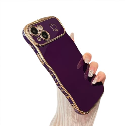 Coque de téléphone antichoc iPhone 14 Plus 6,7 pouces cadre mignon ondulé