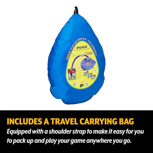 Image of PUGG Pop Up Soccer Goal, Portable Training Football Knitted Poly Net Equipment, The Original Pickup Game Goal, Includes Two Goals & Bag