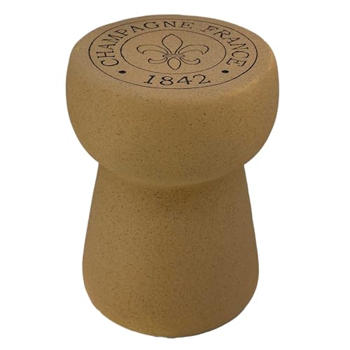 Galt International 18' Champagne Cork Stool Side Table | Sparkling Wine Cork Accent Table Cute Fantasy Fun Eclectic Home Decor Resin