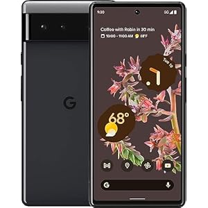 Google Pixel 6 – 5G Android Phone – Unlocked Smartphone with Wide and Ultrawide Lens – 256GB – Stormy Black