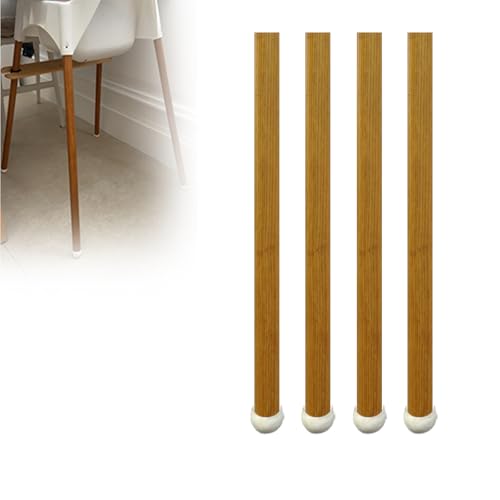 Image of Highchair Decorative Leg Wraps, 4 Pcs Bamboo Style Highchair Adhesive Strips High Chair Accessories High Chair Leg Wraps Sticker, Compatible with IKEA Antilop Highchair (Oak Pattern)