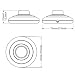 FUJIE 1 Pcs Interruptor de Pie Redondo Soporte Pedal Interruptor 250V/2A Interruptor...