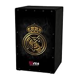 Tapa personalizada con escudo del Real Madrid. Madera de la tapa realizada en abedul