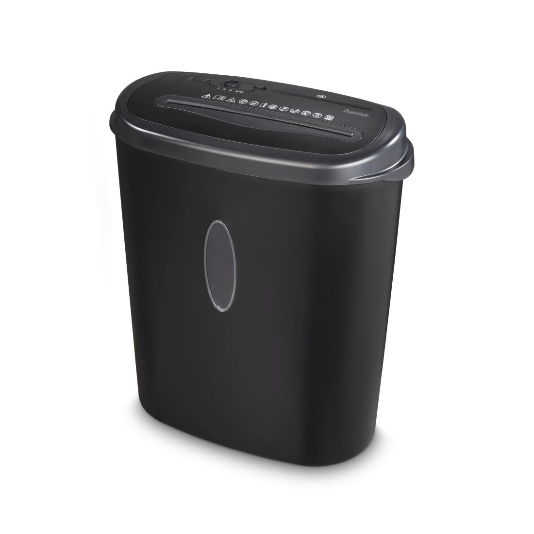 Hama |Trituradora de Papel Nivel de Seguridad E3, P4,T4 (Home X12CD, Destructora Papel, 36,2x19,5x45,2 cm, Nivel Ruido: 72 db, Velocidad Corte: 2 m/min, CDs, DVDs, Blue-Ray, Papel. Tarjetas) Negro