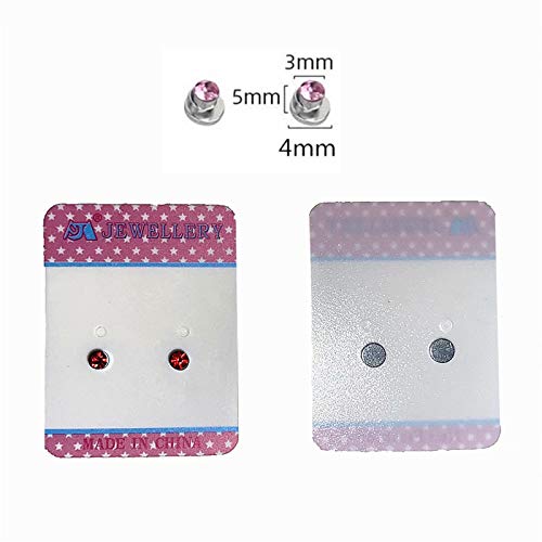 3Mm Crystal Magnetic Stud Earring Magnet Nose Ear Lip Stud For Unisex Non Piercing Tragus Nose Stud(8 Pairs Multi) #TOP3