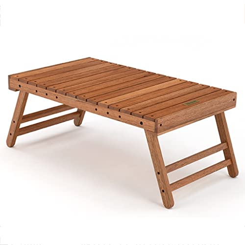 Table basse pliante bois massif portable pique-nique barbecue camping