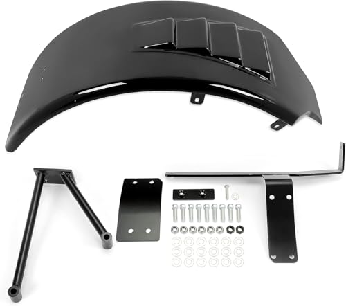 Kojem Rear Fender Compatible with 2015 2016 2017 2018 2019 Polaris Slingshot Base SL SE Model Bagger Hugger Style Fiberglass Painted Black